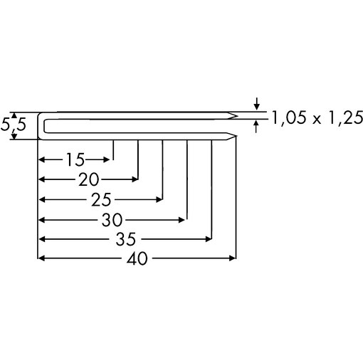 Spona typ B-VI 5,5 x 20 mm